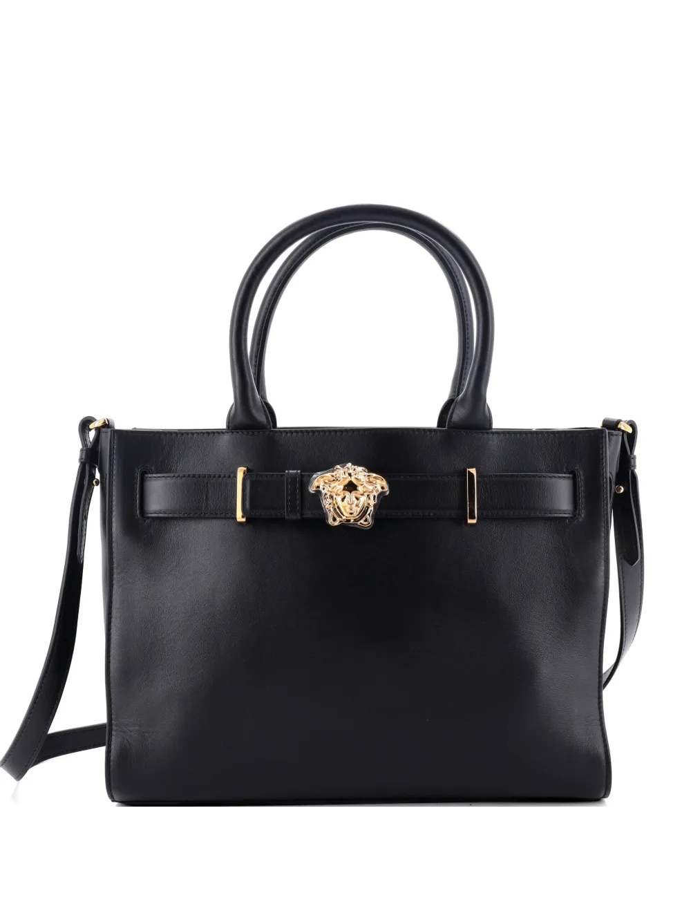 Versace Pre-Owned Palazzo Medusa Belted Convertible Leather Large tote bag - Schwarz