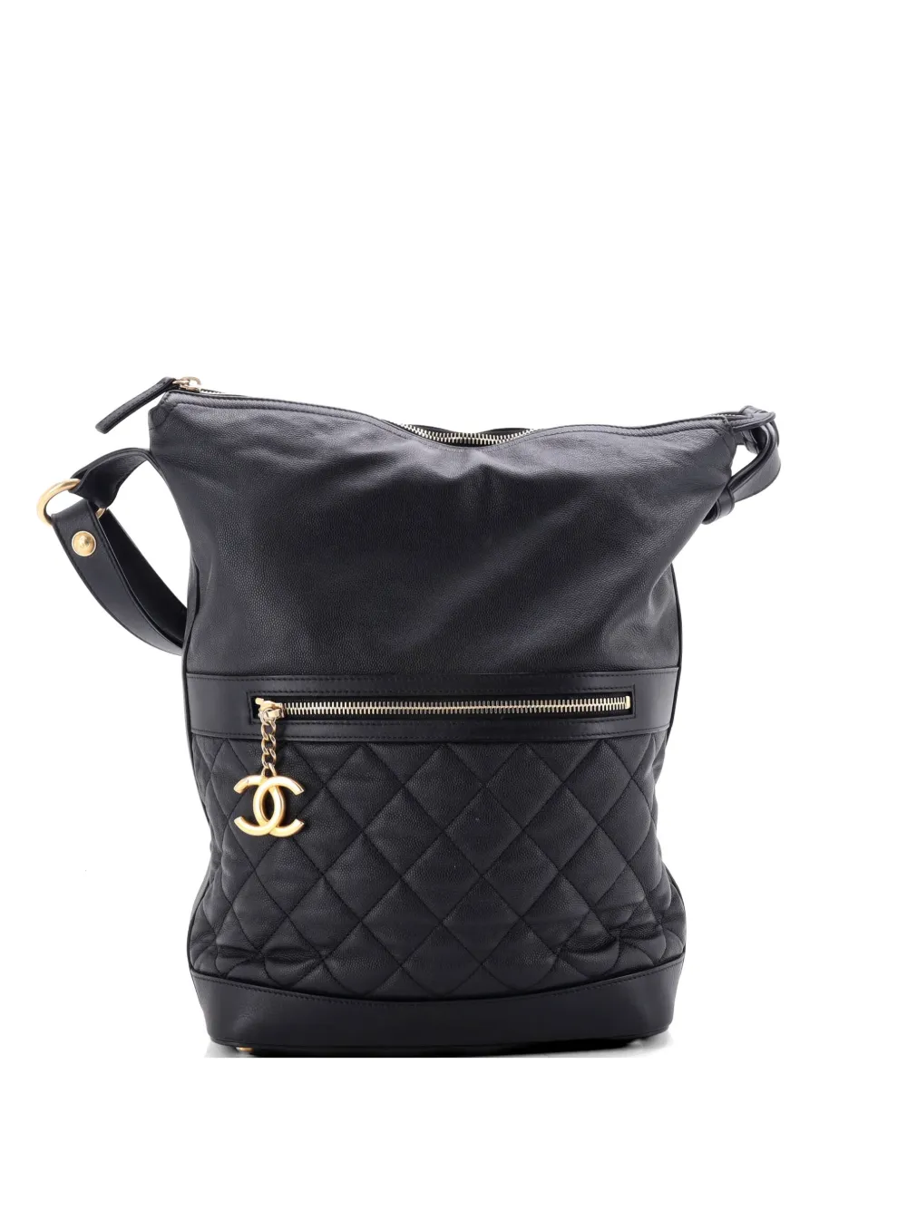 CHANEL Pre-Owned Casual Style Quilted Caviar Large hobo bag - Nero