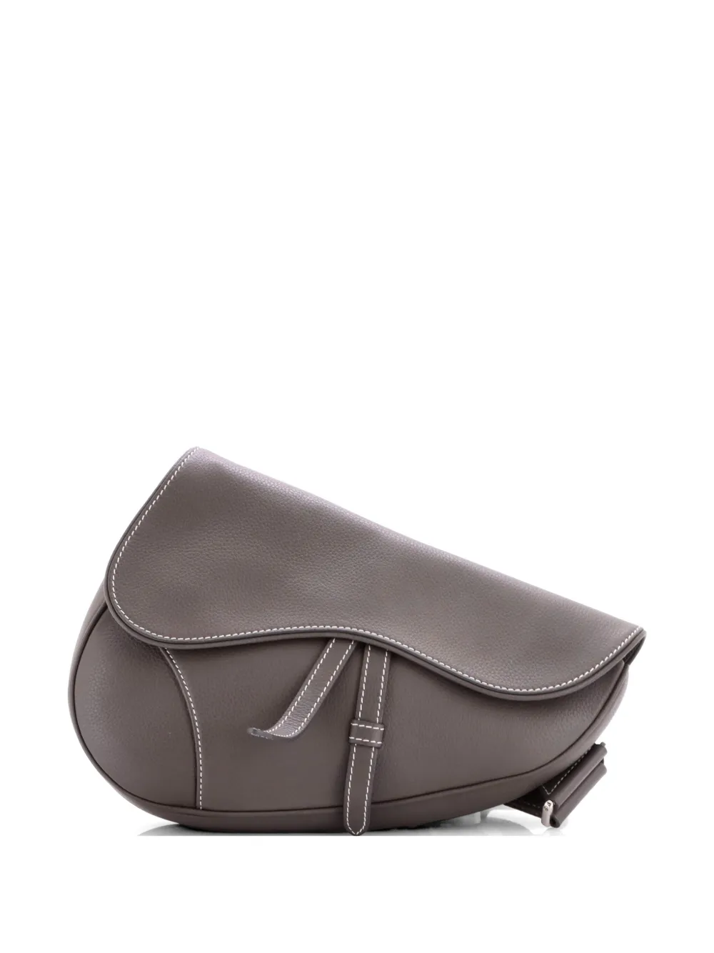 Christian Dior Pre-Owned Saddle Leather crossbody bag - Grey