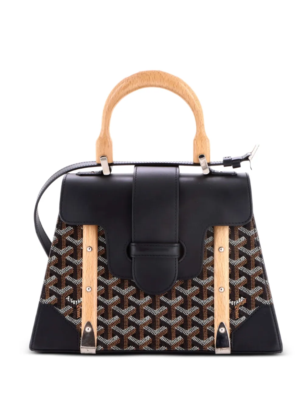 Goyard Pre-Owned Saigon Top Handle Bag Canvas mit Mini-Schultertasche - Schwarz