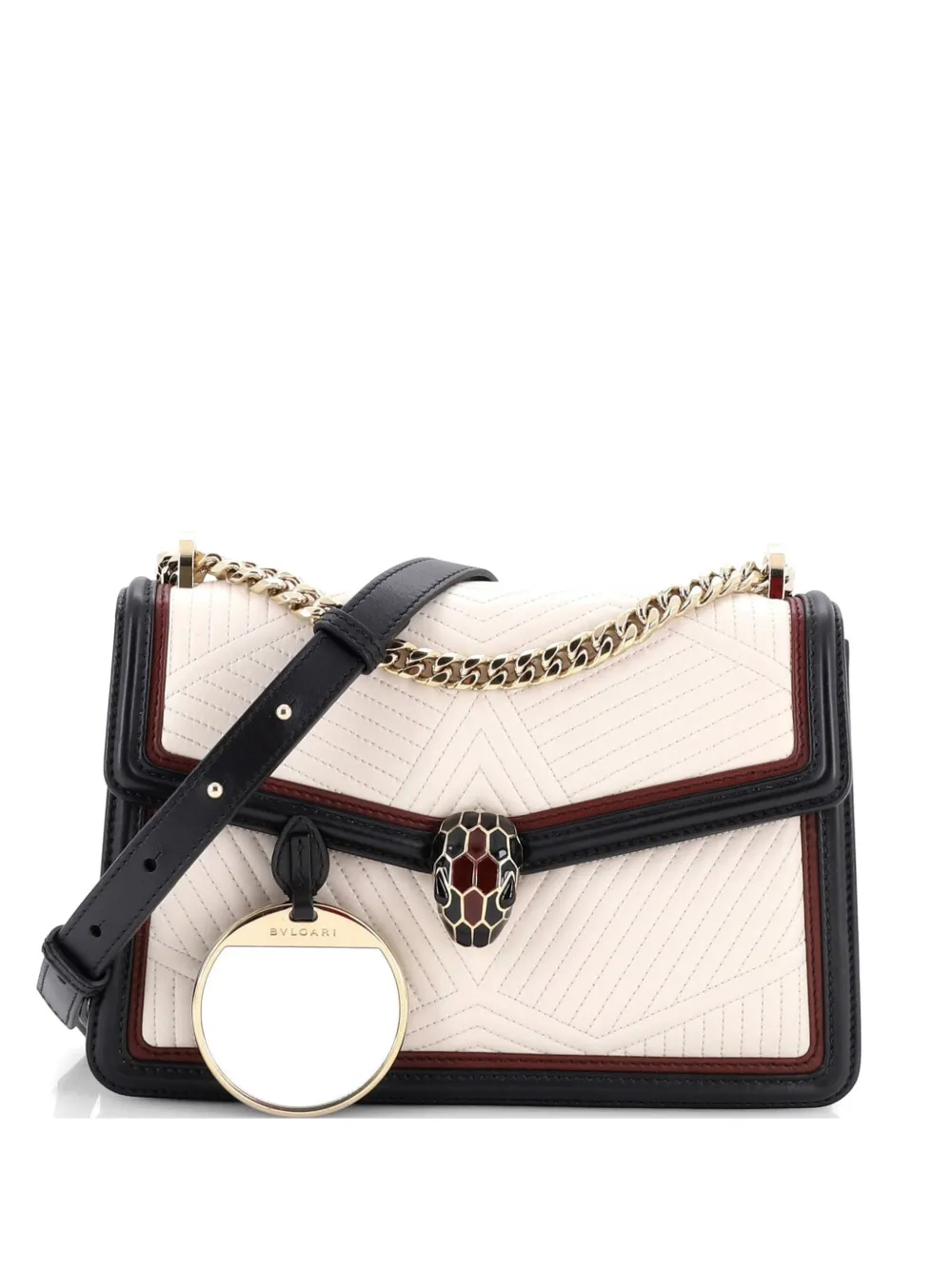 Bvlgari Pre-Owned Serpenti Forever Shoulder Bag Quilted Leather Small crossbody bag - Nero