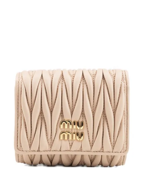 Miu Miu small matelassé nappa leather wallet
