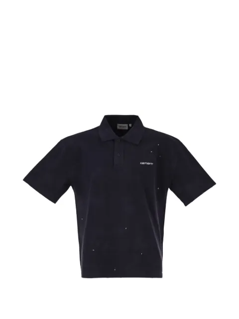 Carhartt WIP playera tipo polo con salpicaduras de pintura estampadas y logo