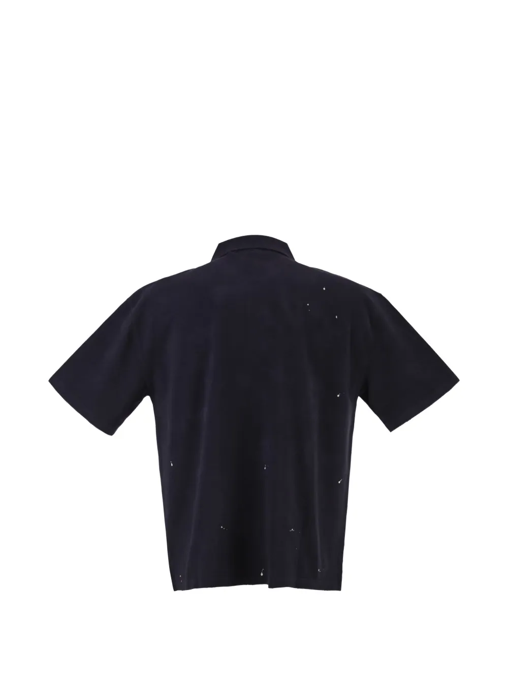 Carhartt WIP Poloshirt met geborduurd logo en verfspatten Blauw