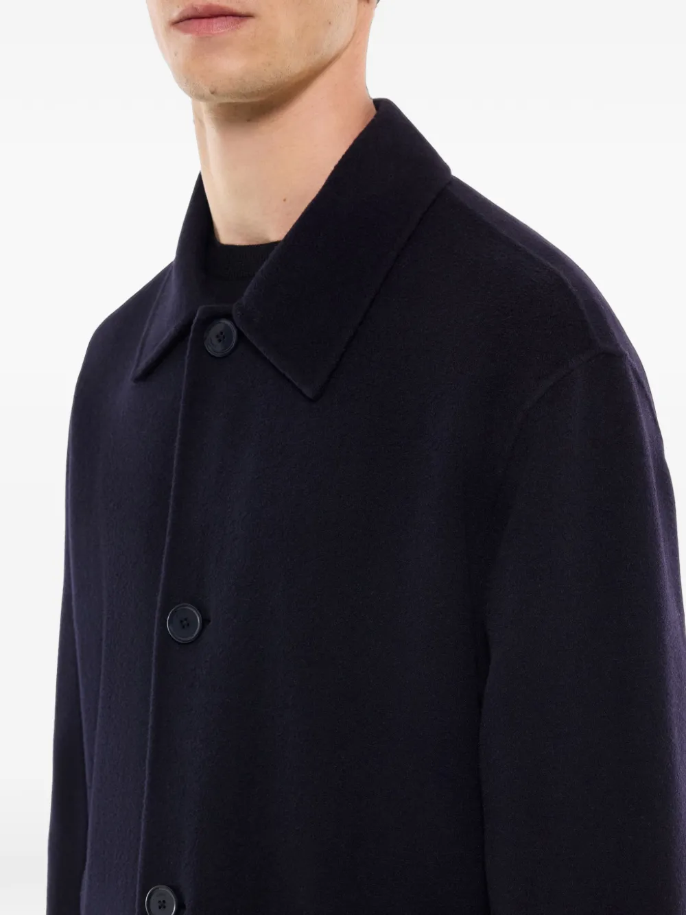 FURSAC Wollen jas met knopen Blauw