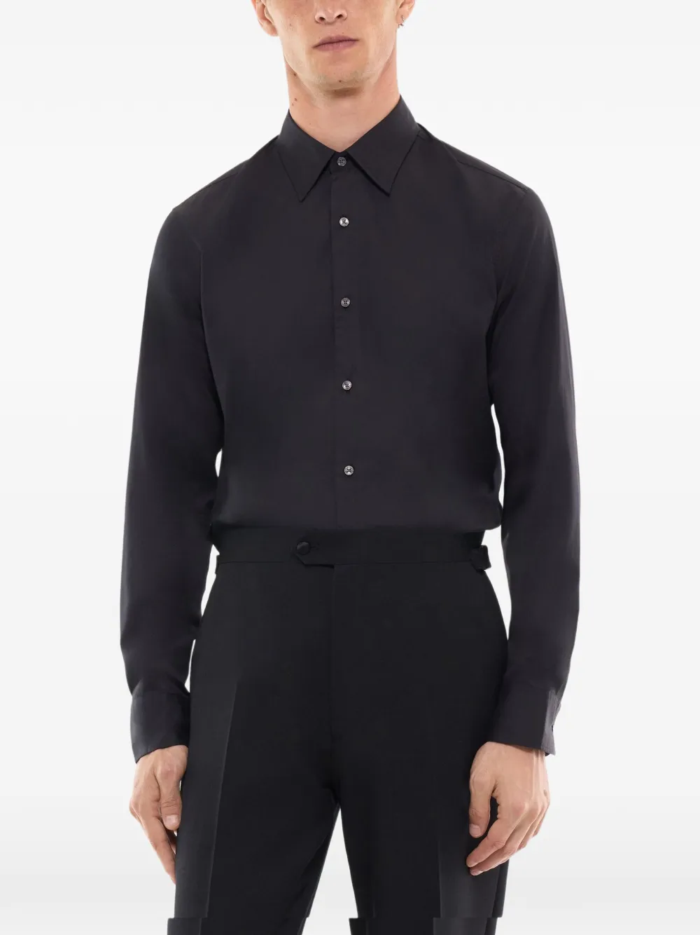 FURSAC adjusted-fit formal shirt Zwart