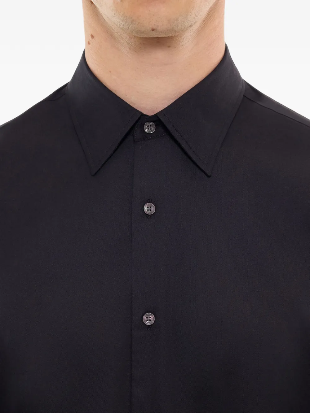 FURSAC adjusted-fit formal shirt Zwart