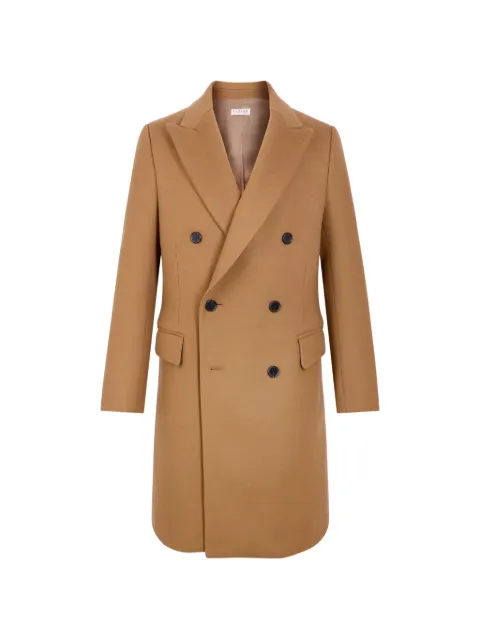 FURSAC double-breasted herringbone overcoat