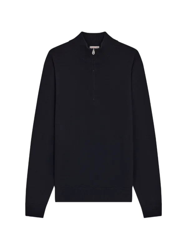 FURSAC Quarter-zip Wool Sweater in Blue