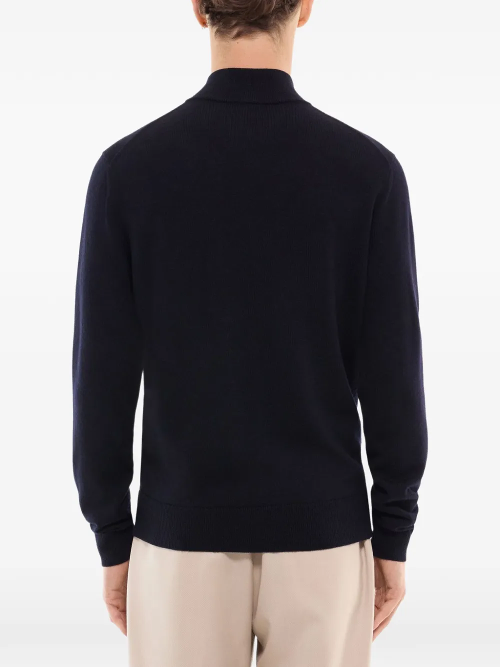 FURSAC Quarter-zip Wool Sweater in Blue, view 4