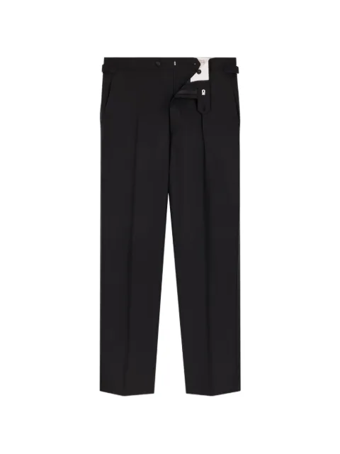 FURSAC satin-trimmed virgin-wool trousers