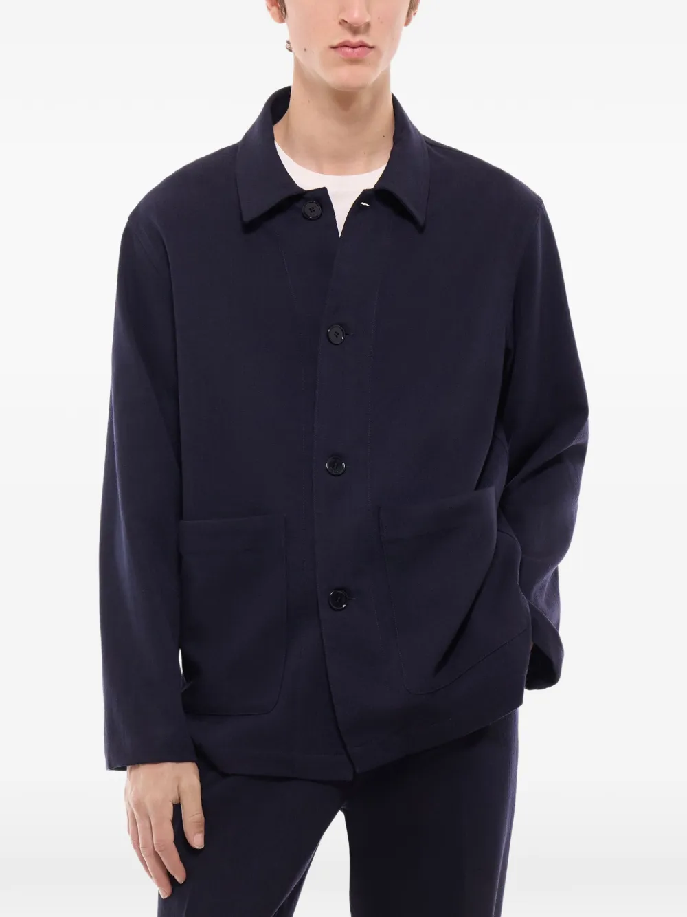 FURSAC Shirtjack met opgestikte zakken Blauw