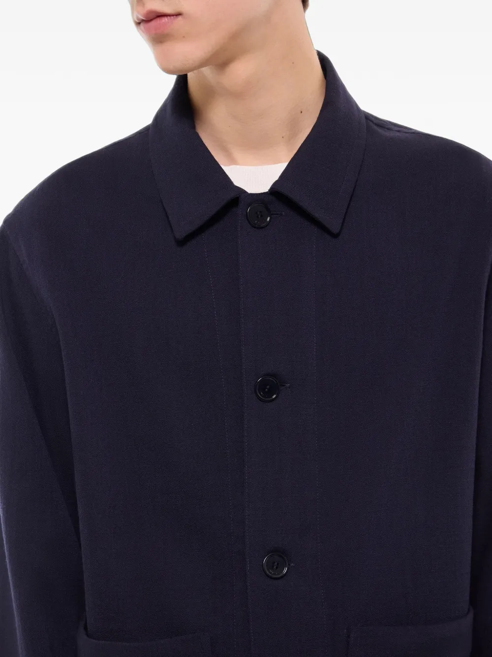 FURSAC Shirtjack met opgestikte zakken Blauw