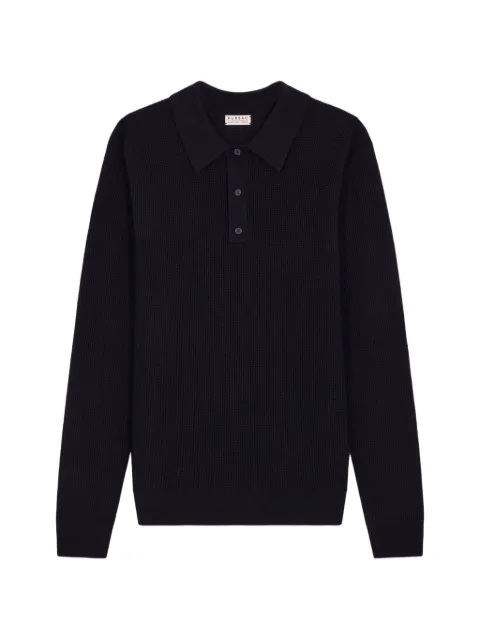 FURSAC waffle-knit wool polo shirt