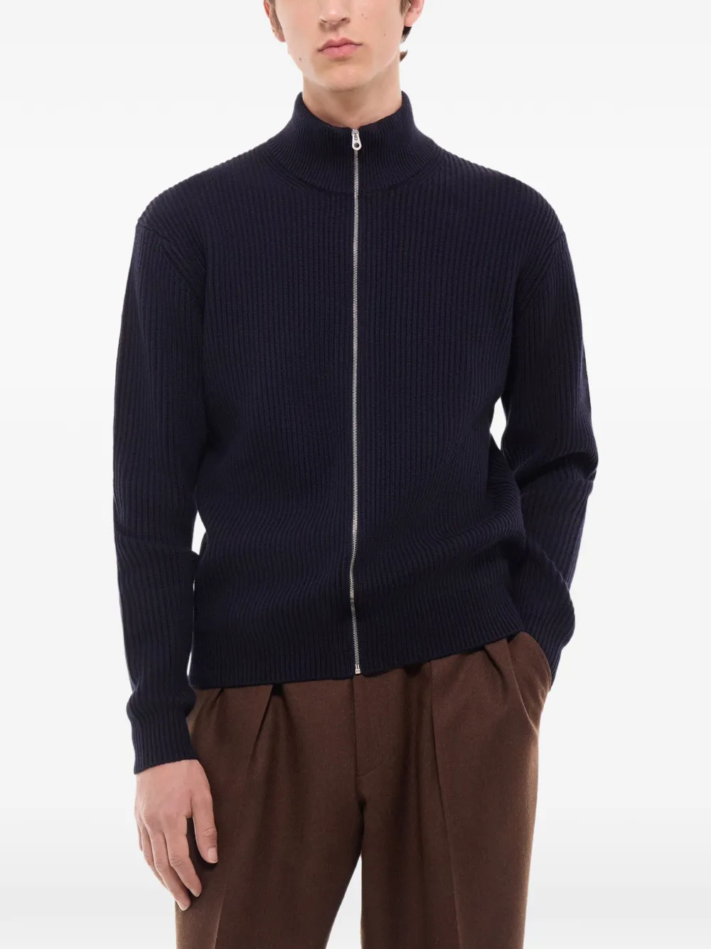 FURSAC Geribbeld vest met rits Blauw