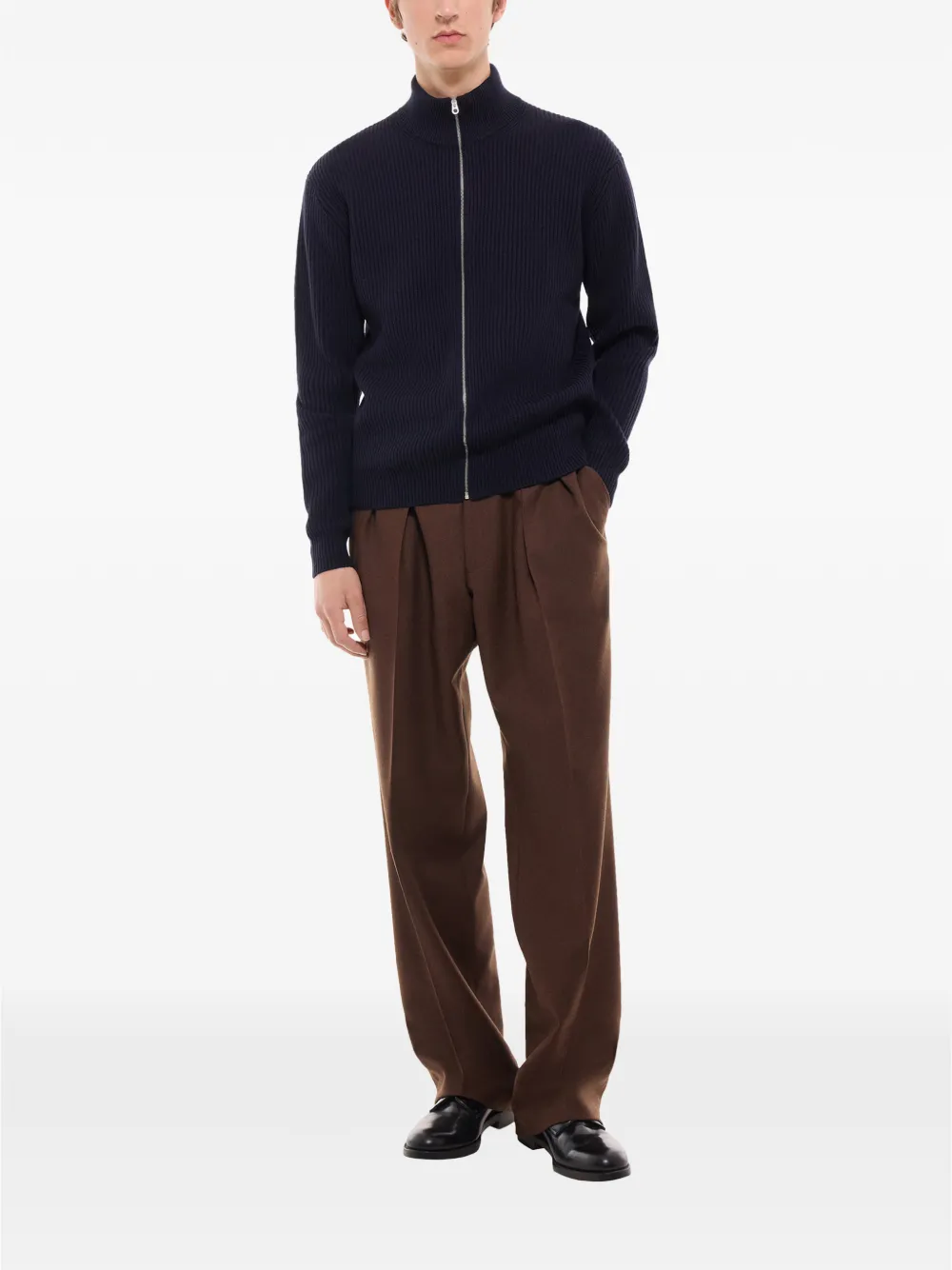 FURSAC Geribbeld vest met rits Blauw