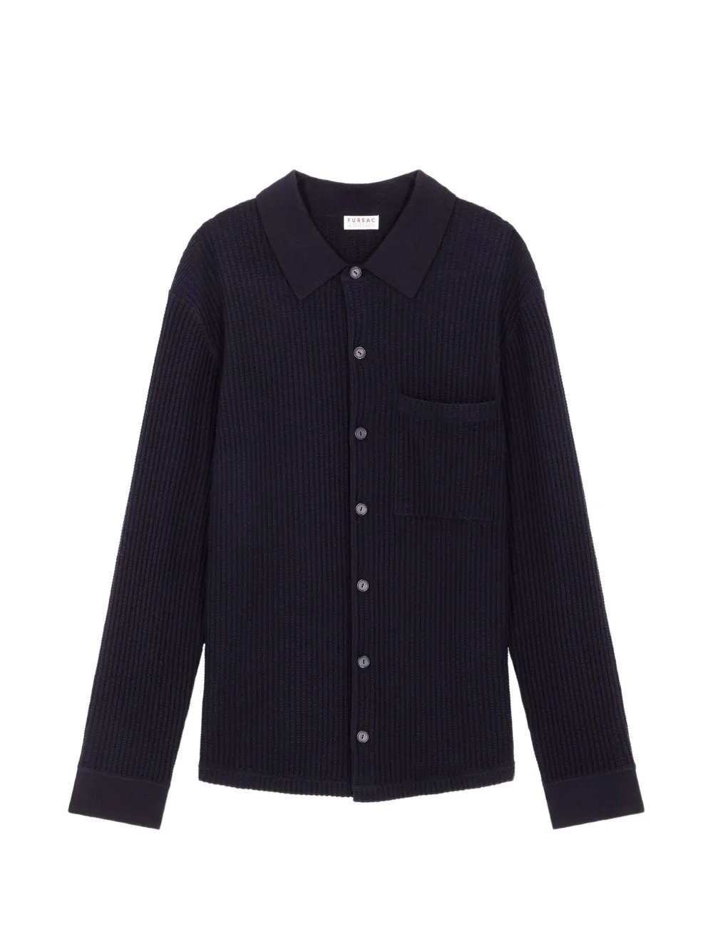 FURSAC waffle-knit button-up polo shirt