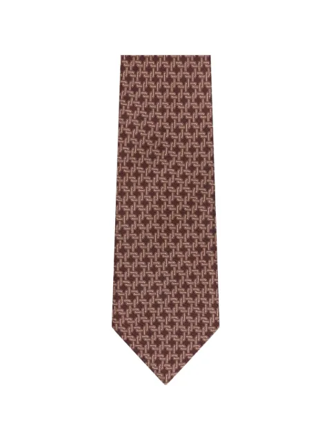 FURSAC geometric-pattern silk tie