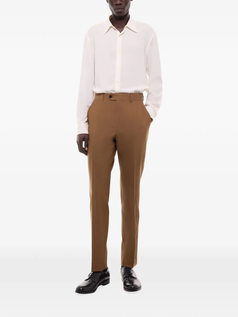 FURSAC Geplooide pantalon Bruin