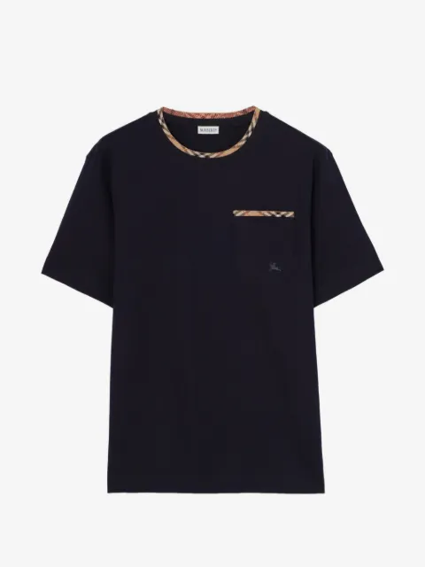 Burberry Check trim cotton T-shirt