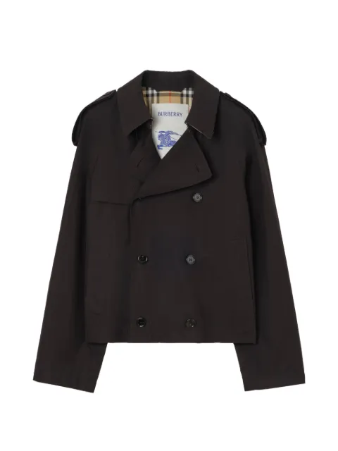 Burberry cropped Tropical gabardine Leadenham trench coat