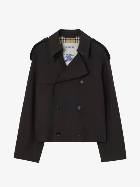 Burberry cropped Tropical gabardine Leadenham trench coat