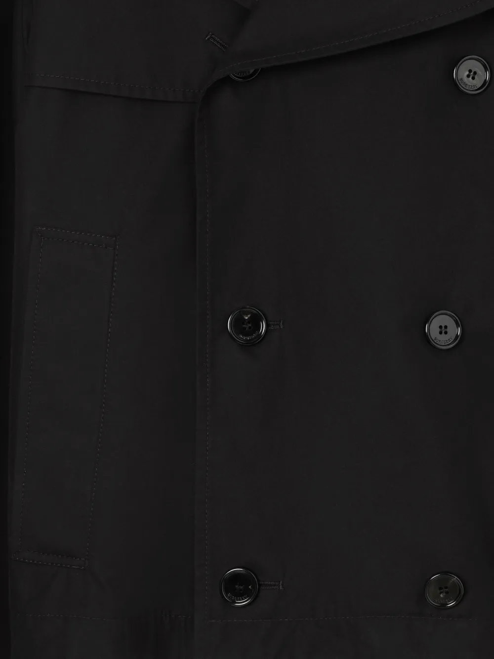 Burberry Leadenham tropische gabardine cropped trenchcoat Zwart
