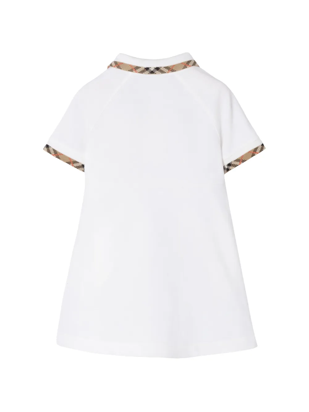 Burberry Kids Check katoenen polojurk Wit