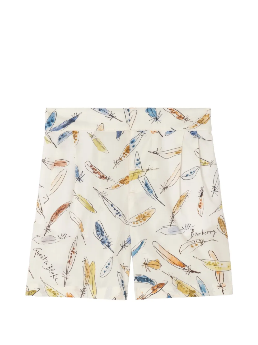 Burberry Kids Shorts mit Feder-Print - Nude