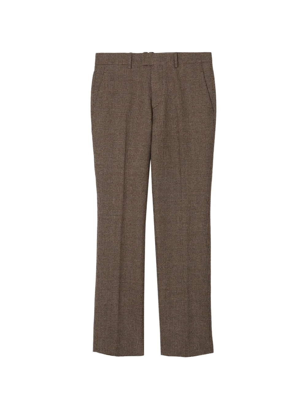 Burberry Check wool linen blend Sloane tailored trousers - Marrone