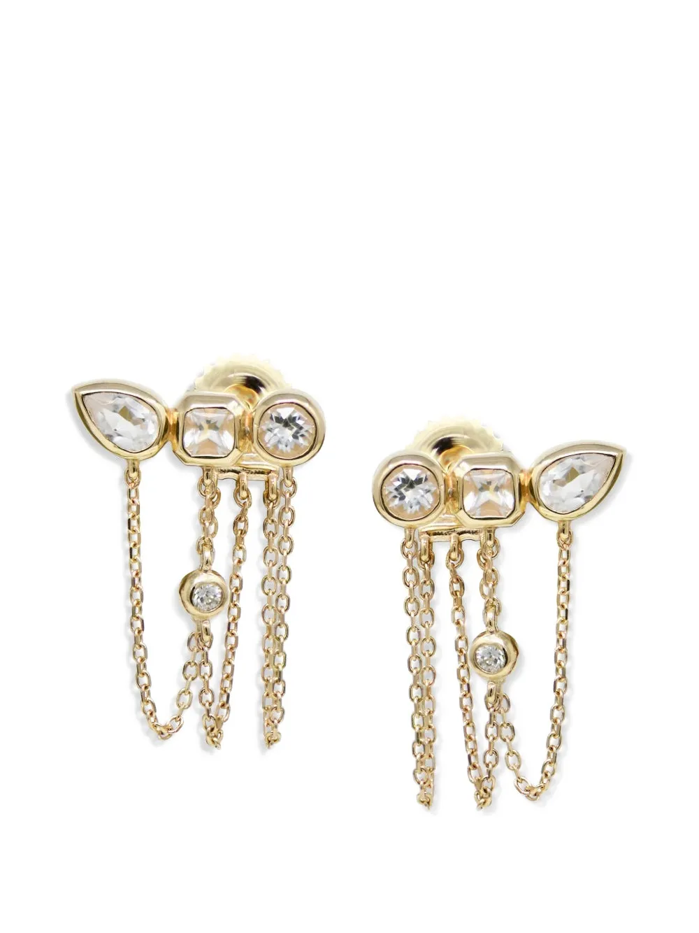 Anzie Cléo Jaeda chain earrings - Oro