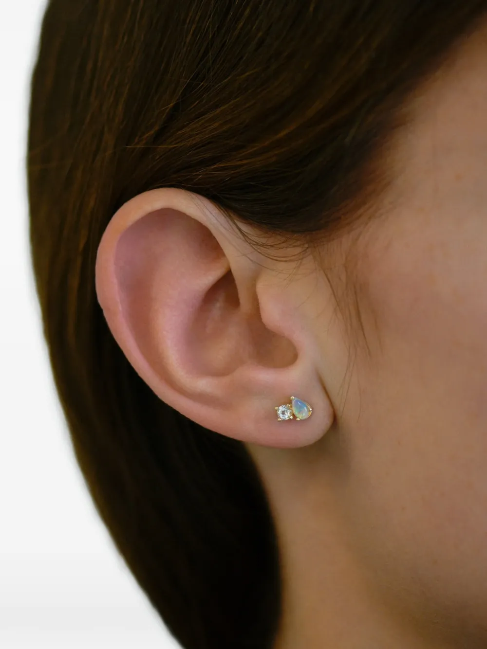 Anzie Jumelle topaz opal stud earrings - Oro