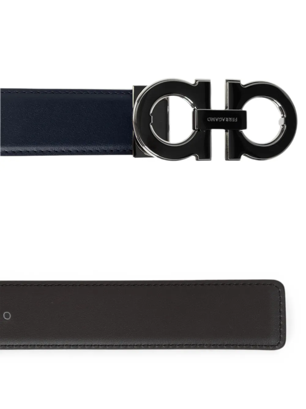 Ferragamo Gancini reversible belt - Blu