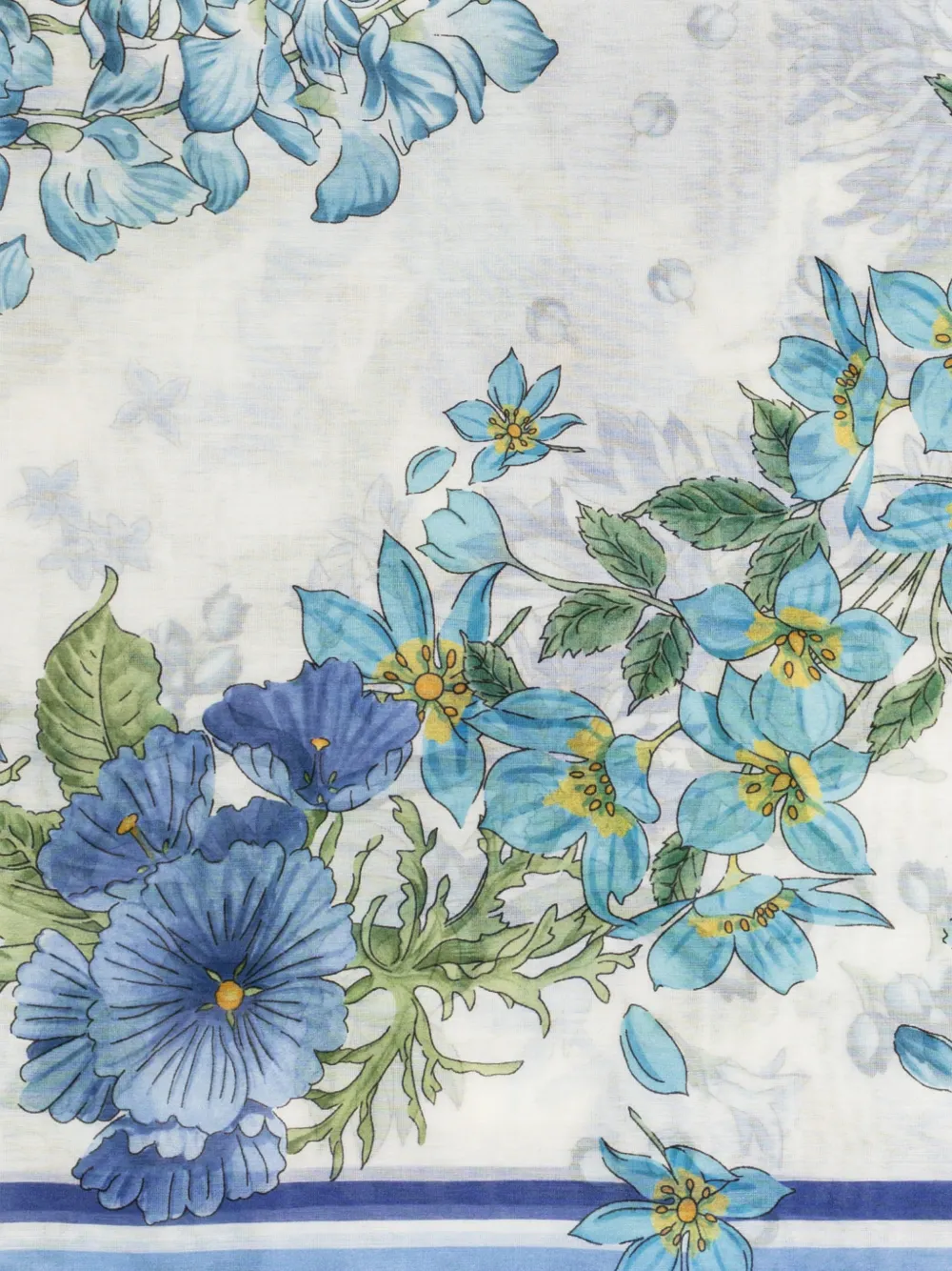 Ferragamo Sjaal met bloemenprint Wit