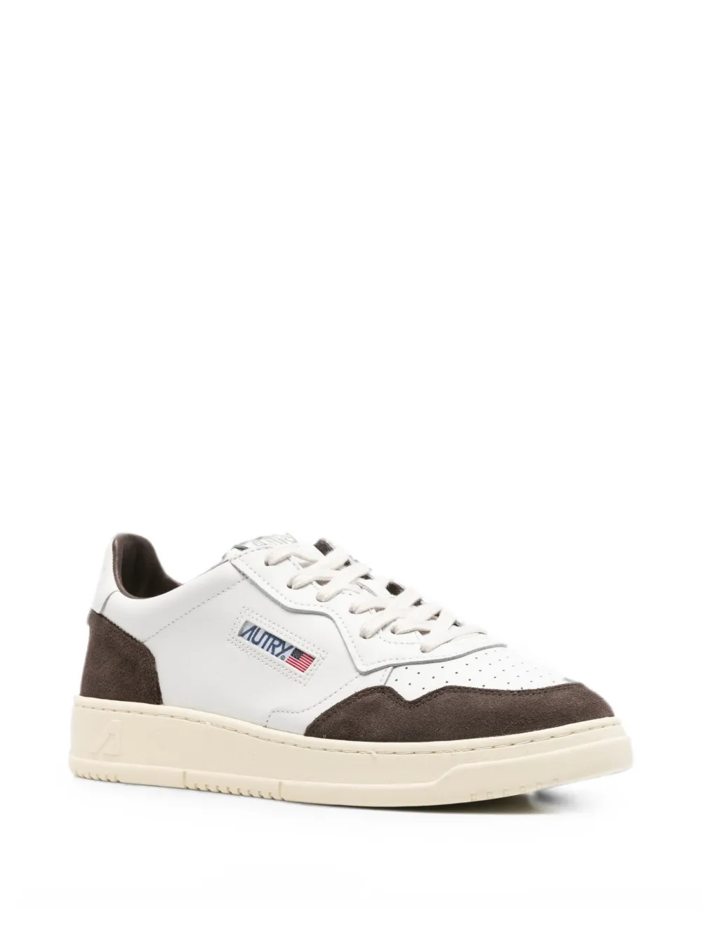 Autry Medalist panelled leather sneakers Wit