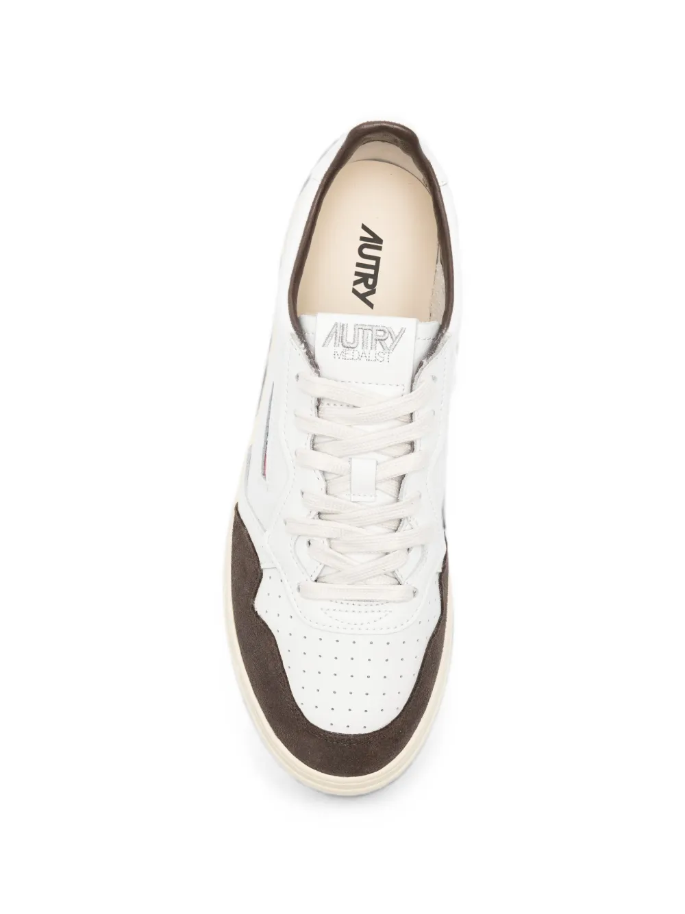 Autry Medalist panelled leather sneakers Wit