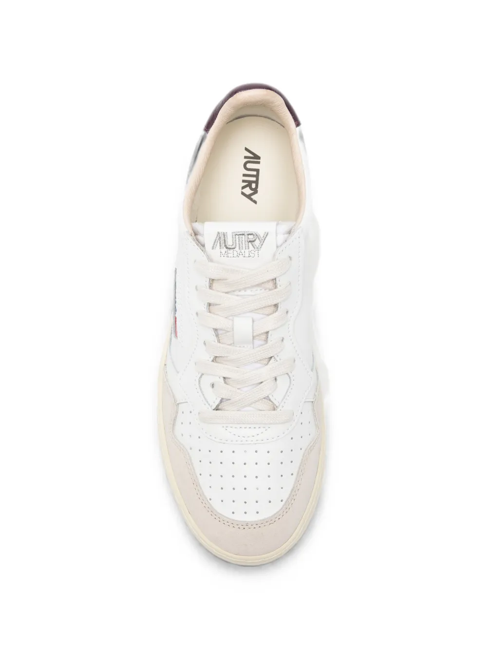 Autry Medalist panelled leather sneakers Wit