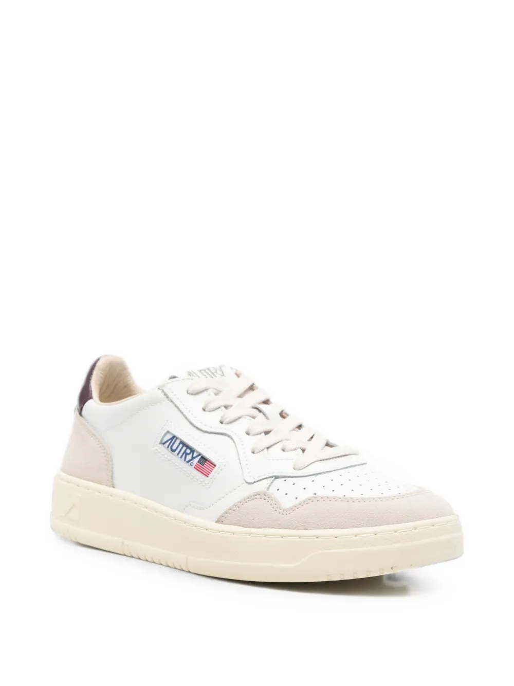 Autry Medalist panelled leather sneakers Wit