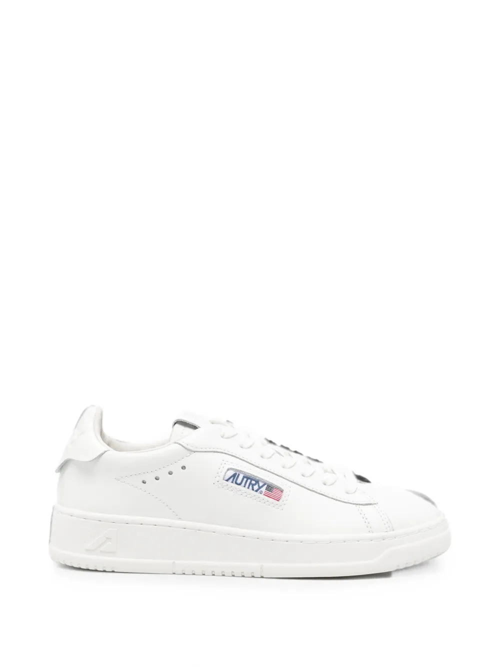 Autry Dallas logo-patch leather sneakers Wit