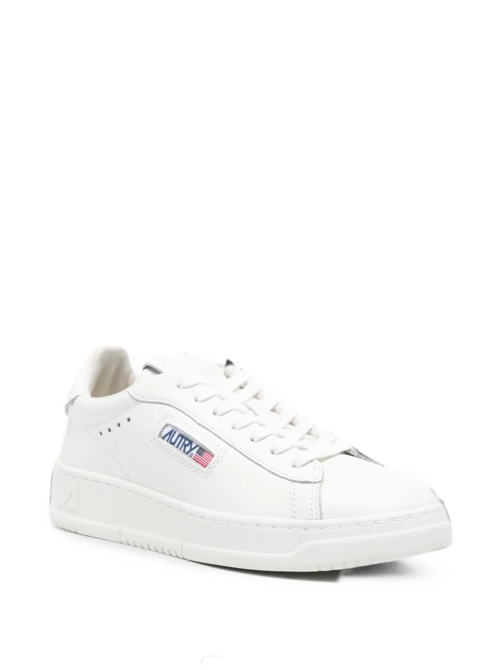 Autry Dallas logo-patch leather sneakers Wit