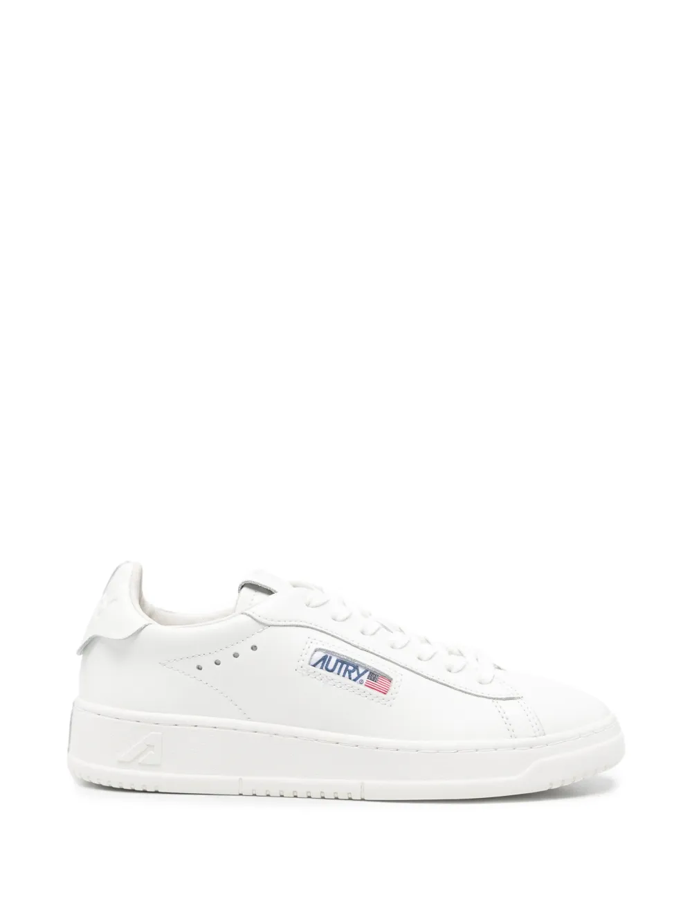 Autry Dallas logo-patch leather sneakers Wit