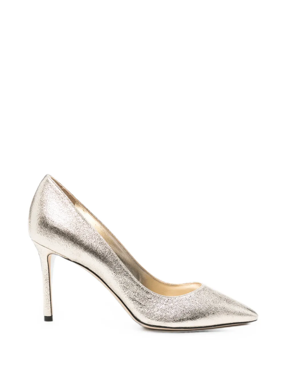 Jimmy Choo Romy metallic leather pumps - Gold