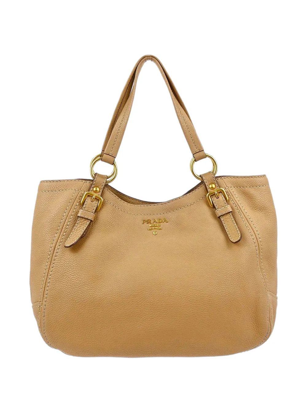 Prada Pre-Owned 1990-2000s buckle-detail tote bag - Toni neutri