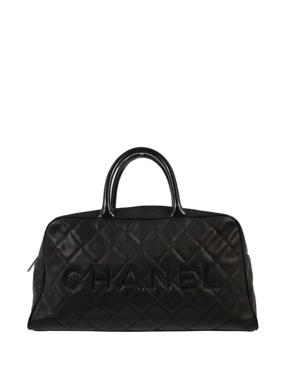 CHANEL Pre-Owned 2000 Caviar quilted bowling bag - Nero