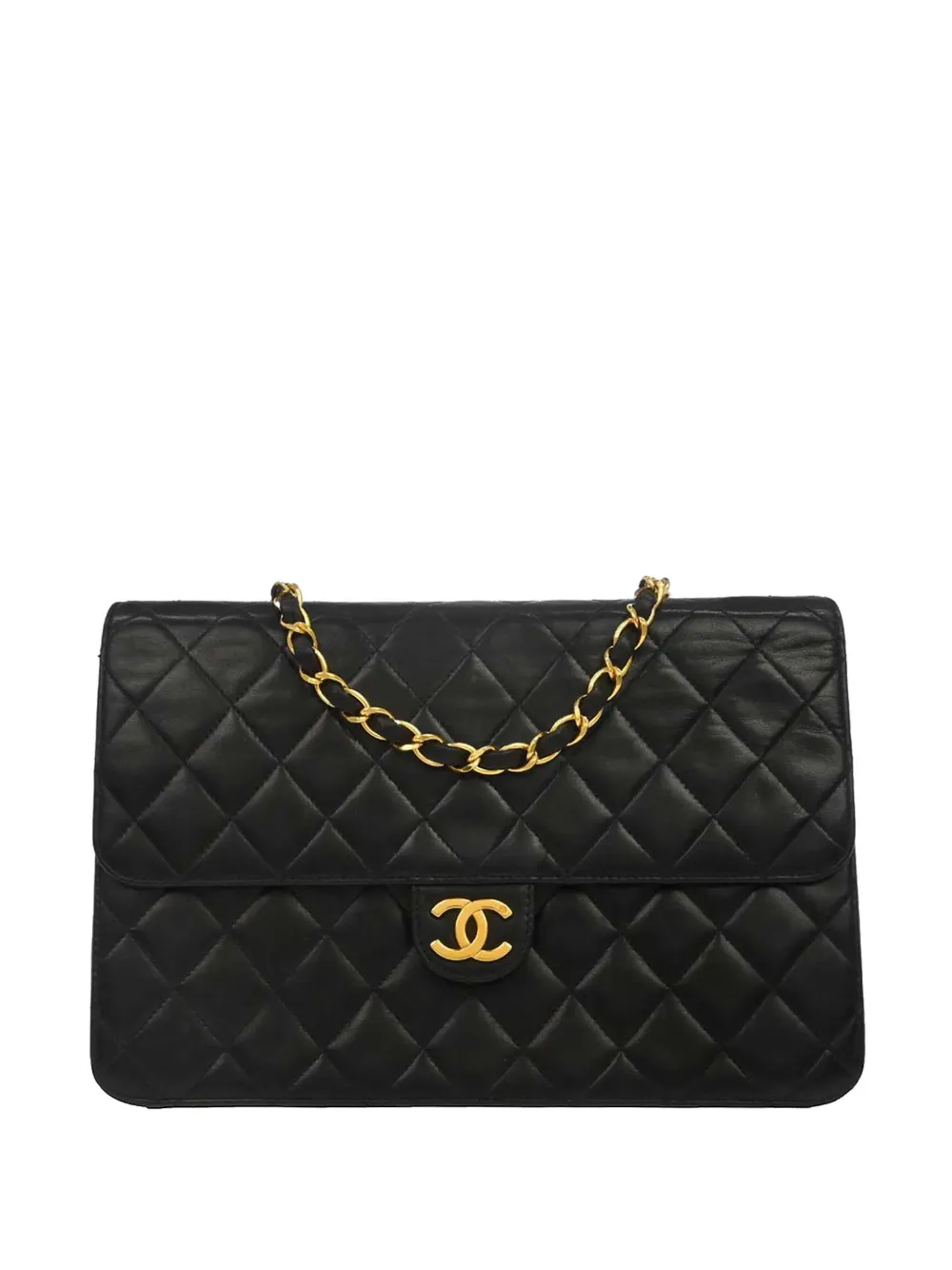 CHANEL Pre-Owned 1997 diamond-quilted CC push-lock shoulder bag - Black