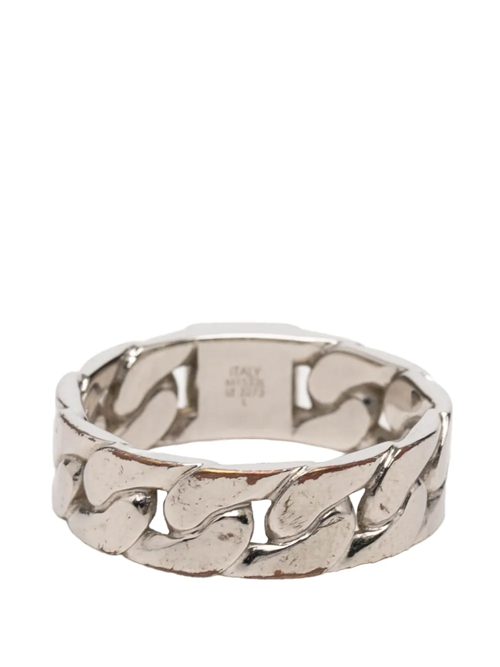 Louis Vuitton Pre-owned 2023 Brass Mosaic Chain Ring Costume Ring in Silver, view 3