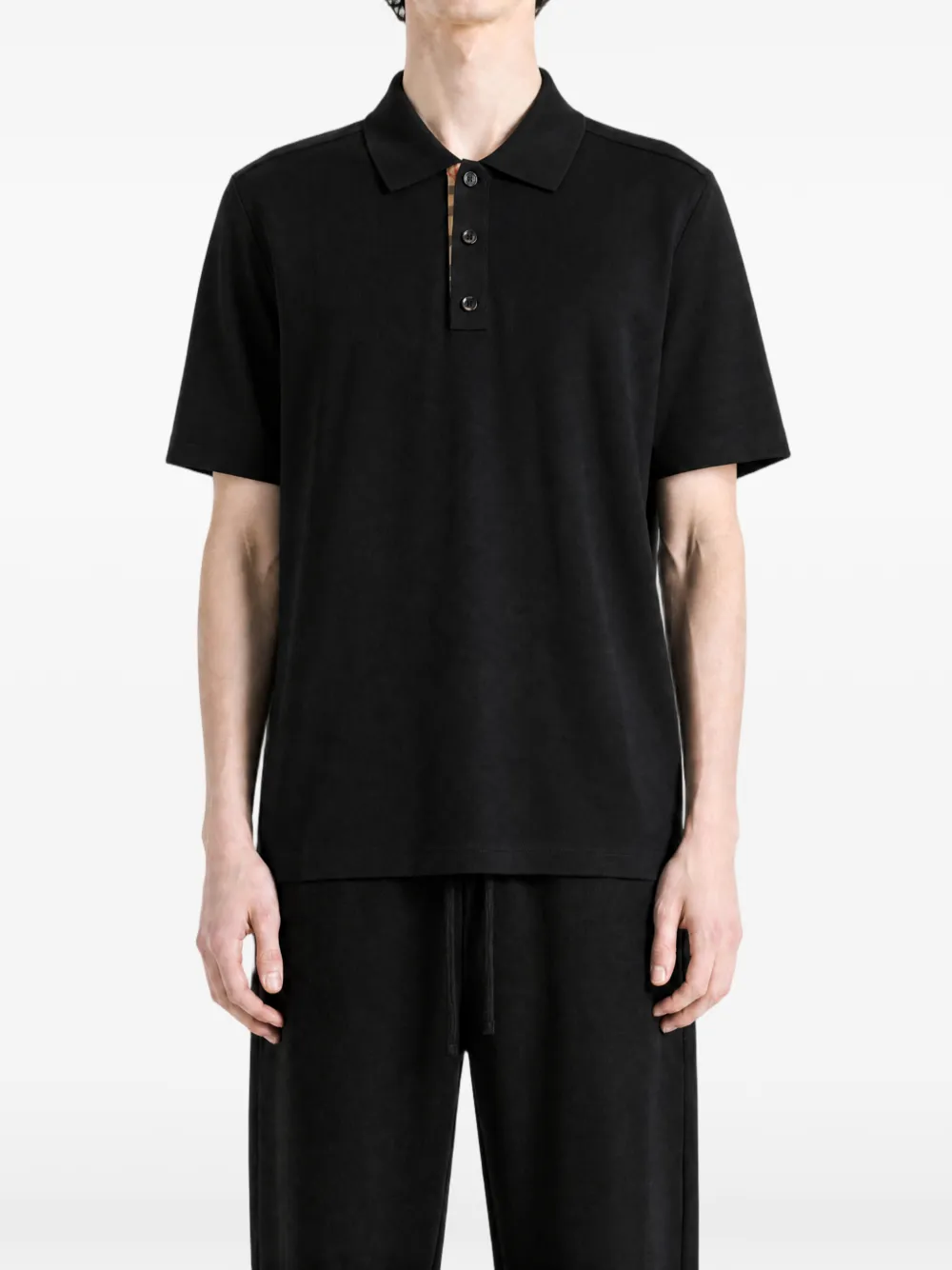 Burberry Poloshirt met korte mouwen Zwart
