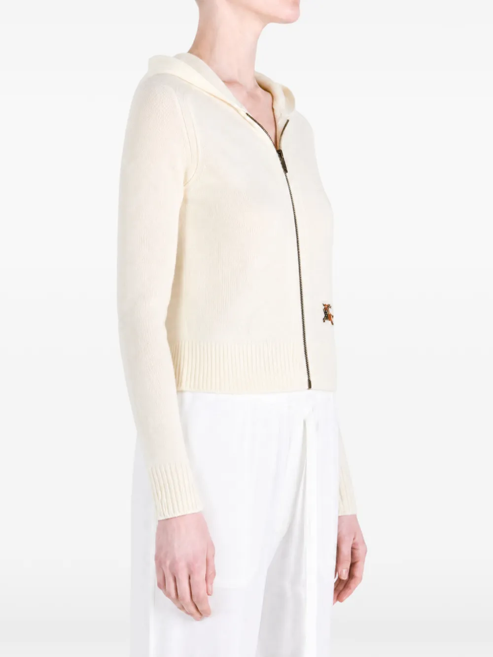 Burberry Vest met logopatch en rits Beige