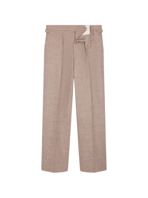 FURSAC herringbone-pattern wool trousers