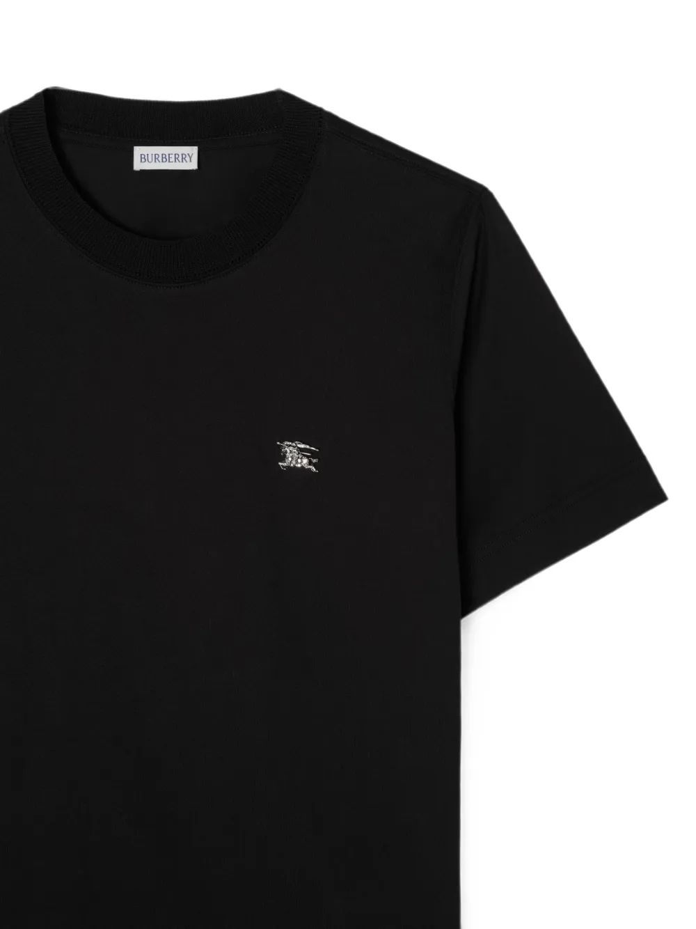 Burberry Knight katoenen T-shirt Zwart